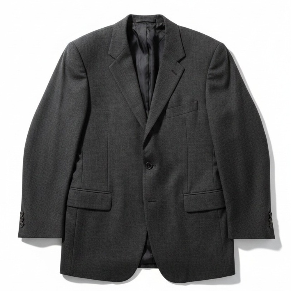 Donna Karan Signature Blazer, 100%‎ Wool 2-Button Sport Coat, Men's 44L Jacket